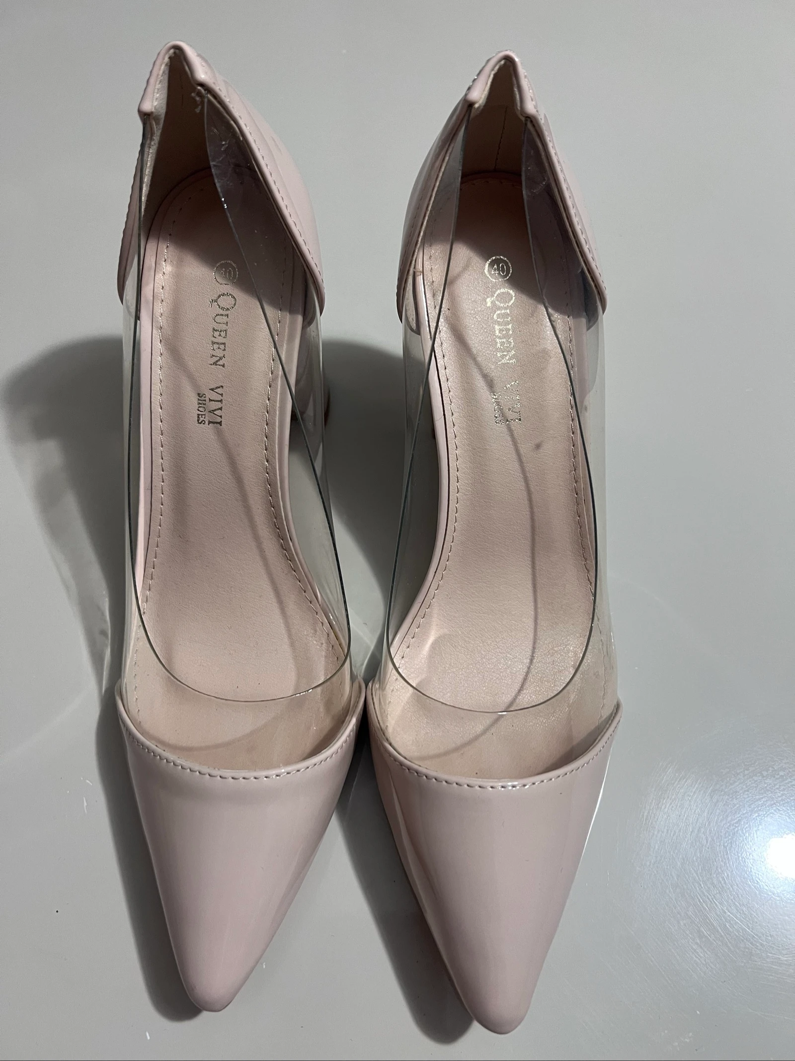 Scarpins transparentes e nude Queen Vivi – Tamanho 40 (Excelente estado) – photo 2